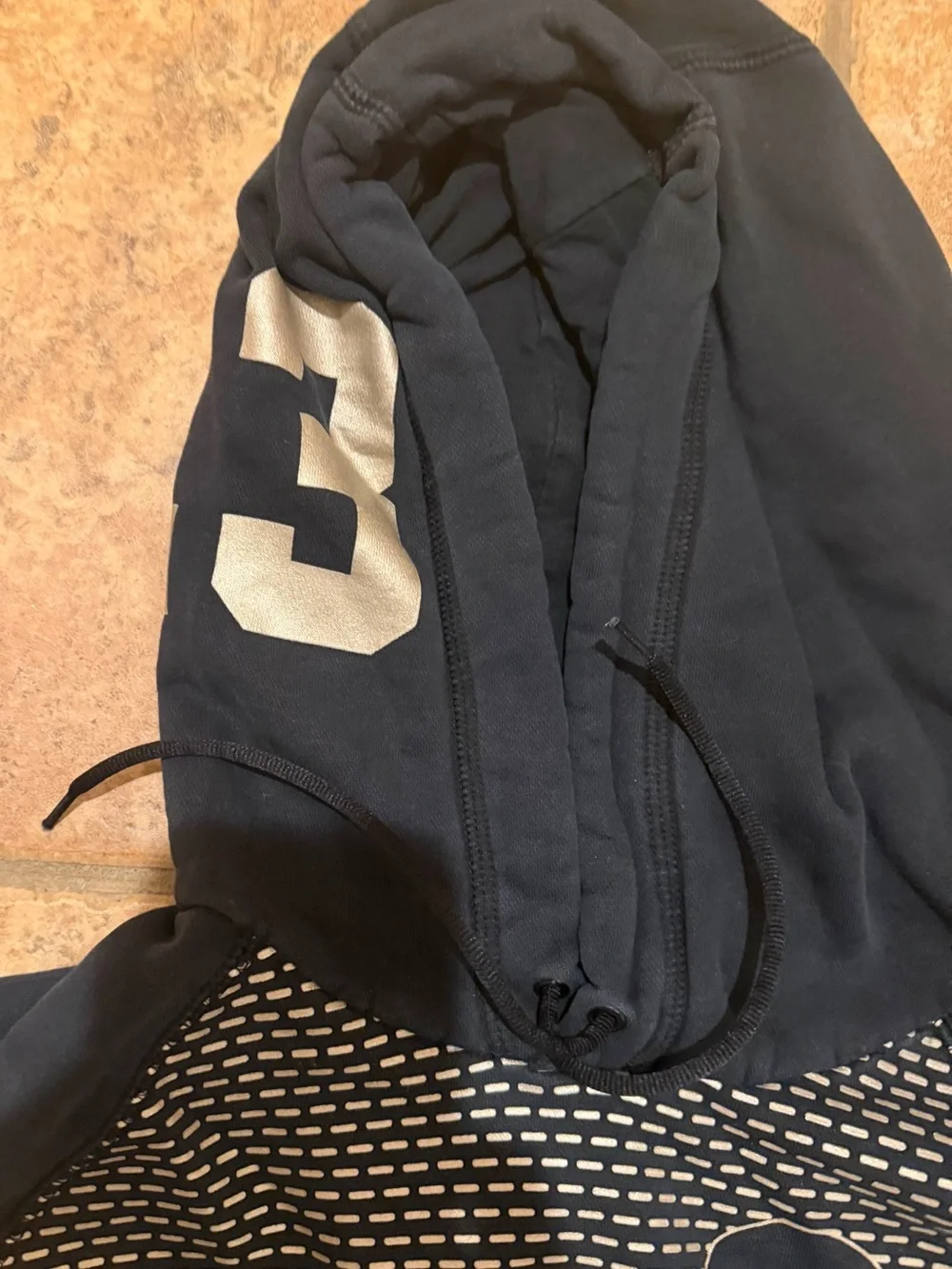 Nike Navy and White Jumpman Pullover Hoodie